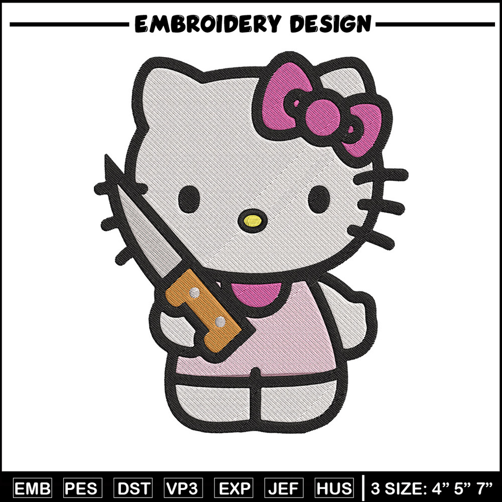 Hello kitty knife Embroidery Design, Hello kitty Embroidery, Embroidery File, Anime Embroidery, Digital download..jpg