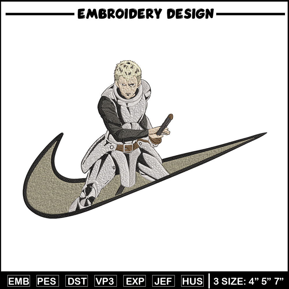 Iaian x nike Embroidery Design, One punch man Embroidery, Embroidery File, Nike Embroidery, Anime shirt,Digital download.jpg