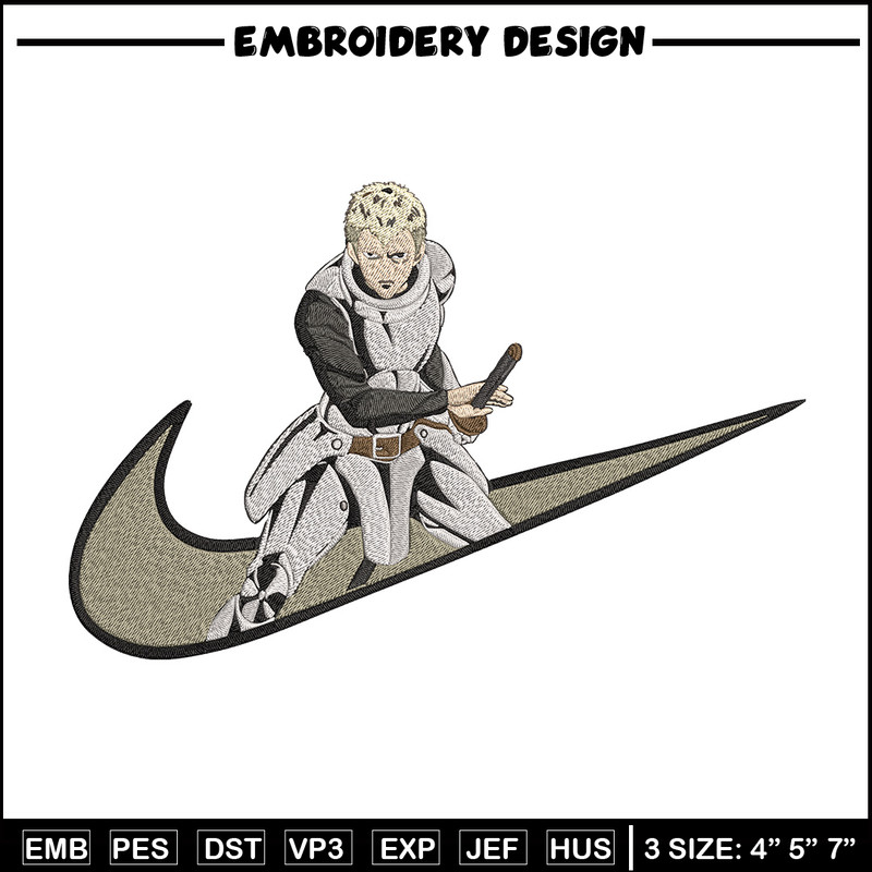 Iaian x nike Embroidery Design, One punch man Embroidery, Embroidery File, Nike Embroidery, Anime shirt,Digital download.jpg