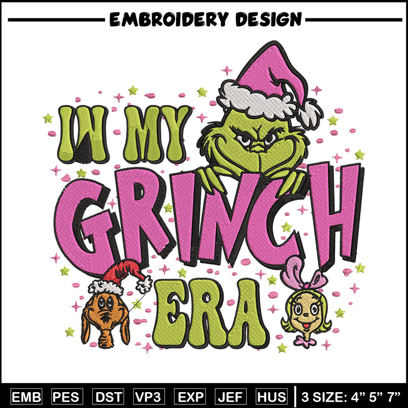 In my grinch Embroidery Design, Grinch Embroidery, Embroidery File, Chrismas Embroidery, Anime shirt, Digital download.jpg