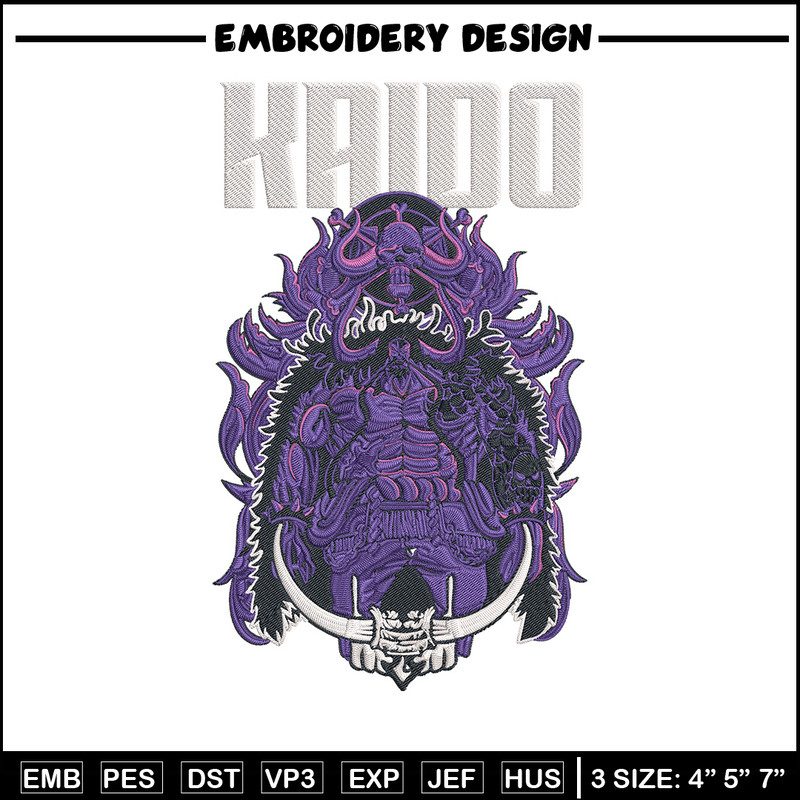 Kaido poster Embroidery Design,One piece Embroidery, Embroidery File, Anime Embroidery, Anime shirt, Digital download.jpg