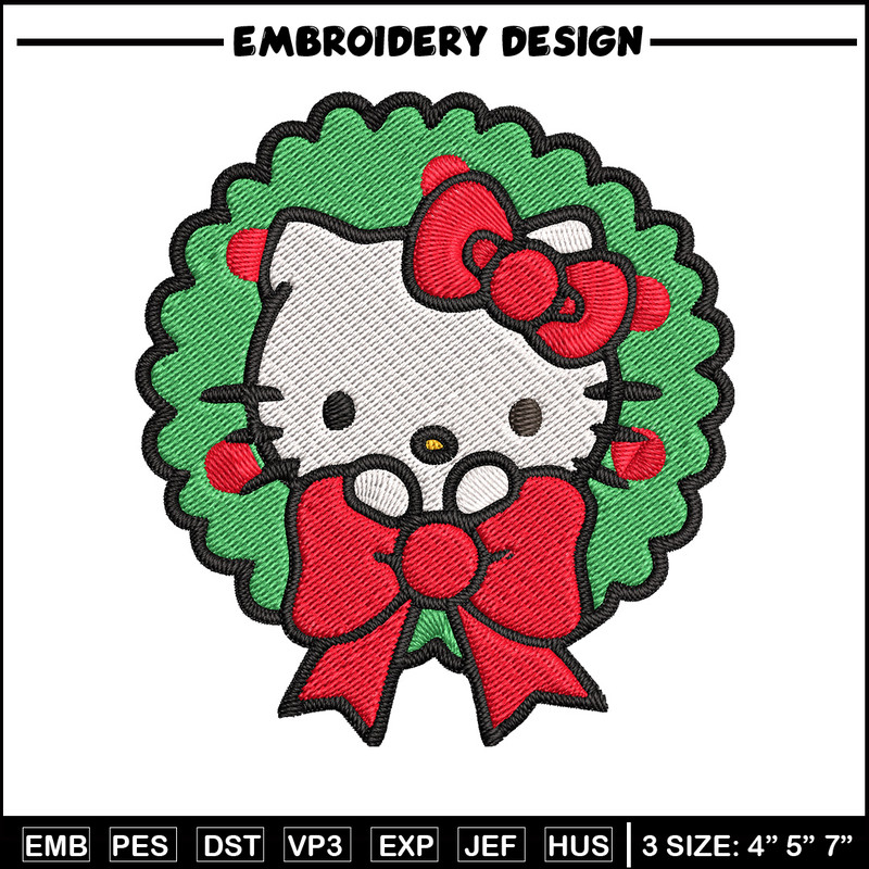 Kitty chrismas Embroidery Design, Kitty Embroidery, Embroidery File, Chrismas Embroidery, Anime shirt, Digital download..jpg