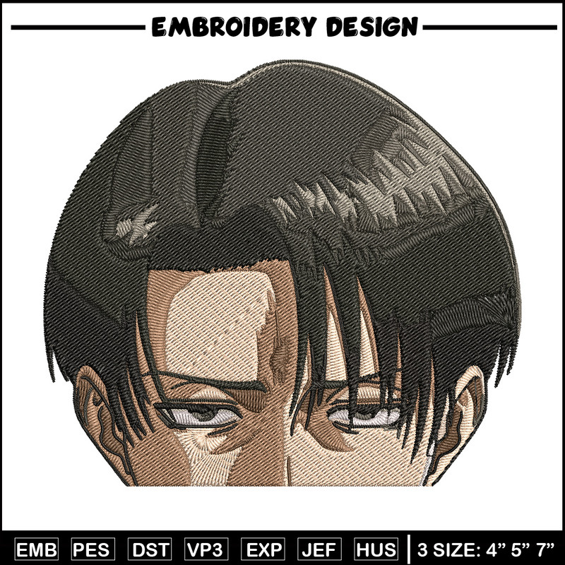 Levi Peeker Embroidery Design, Aot Embroidery, Embroidery File, Anime Embroidery, Anime shirt, Digital download..jpg