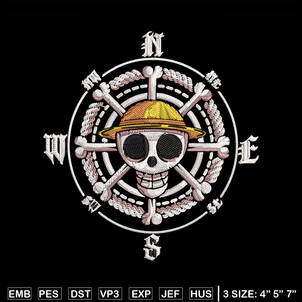 Logo One piece Embroidery Design, One piece Embroidery, Embroidery File, Anime Embroidery, Anime shirt, Digital download.jpg