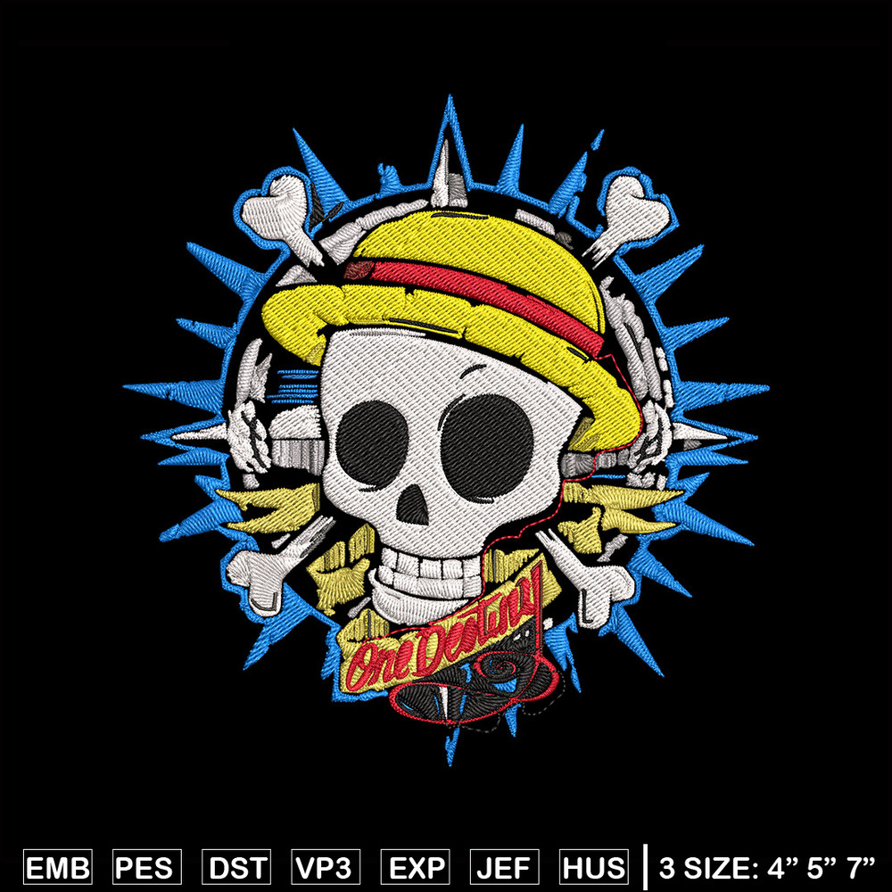 Logo One piece Embroidery Design, One piece Embroidery, Embroidery File, Anime Embroidery, Anime shirt,Digital download.jpg