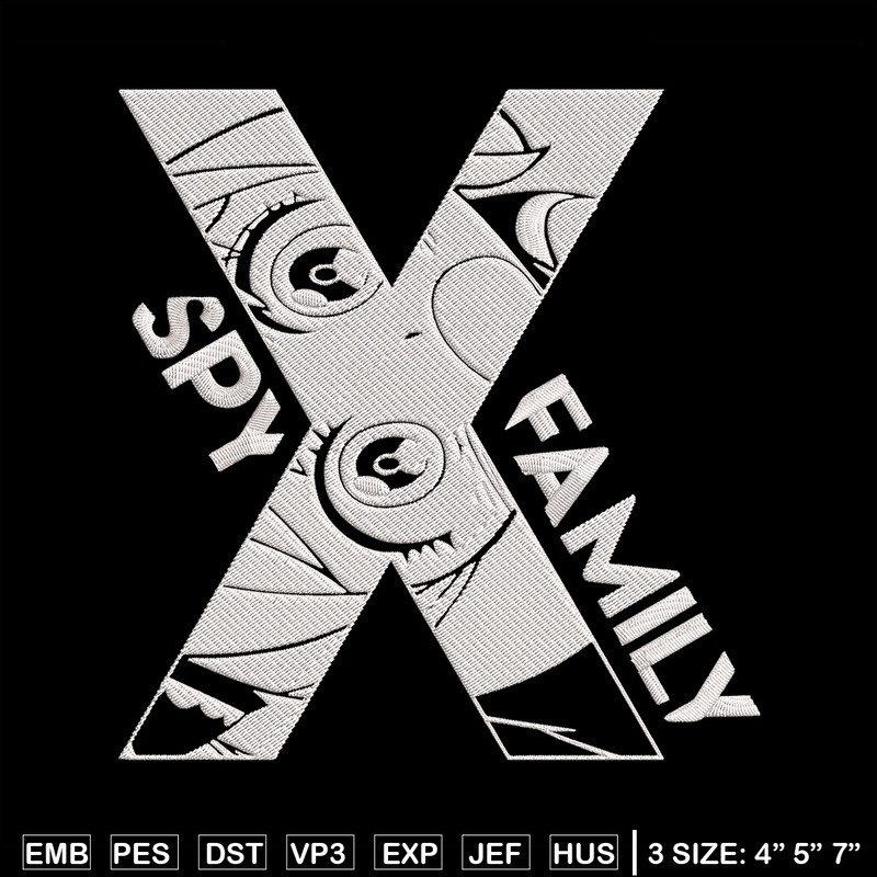 Logo spy x family Embroidery Design, Spy x family Embroidery, Embroidery File, Anime Embroidery, Digital download.jpg