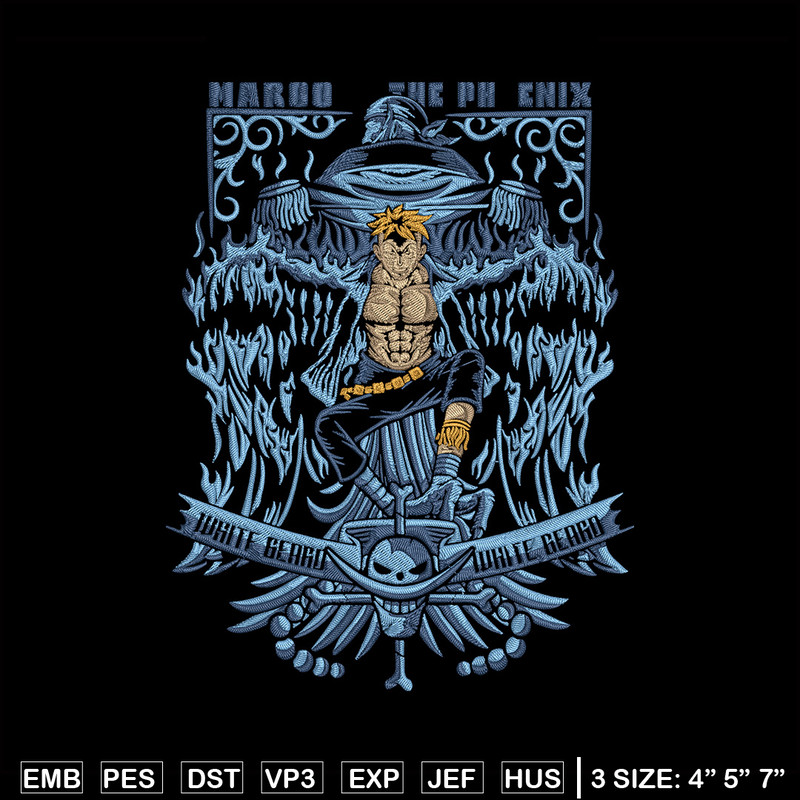 Marco poster Embroidery Design,One piece Embroidery, Embroidery File, Anime Embroidery, Anime shirt, Digital download.jpg