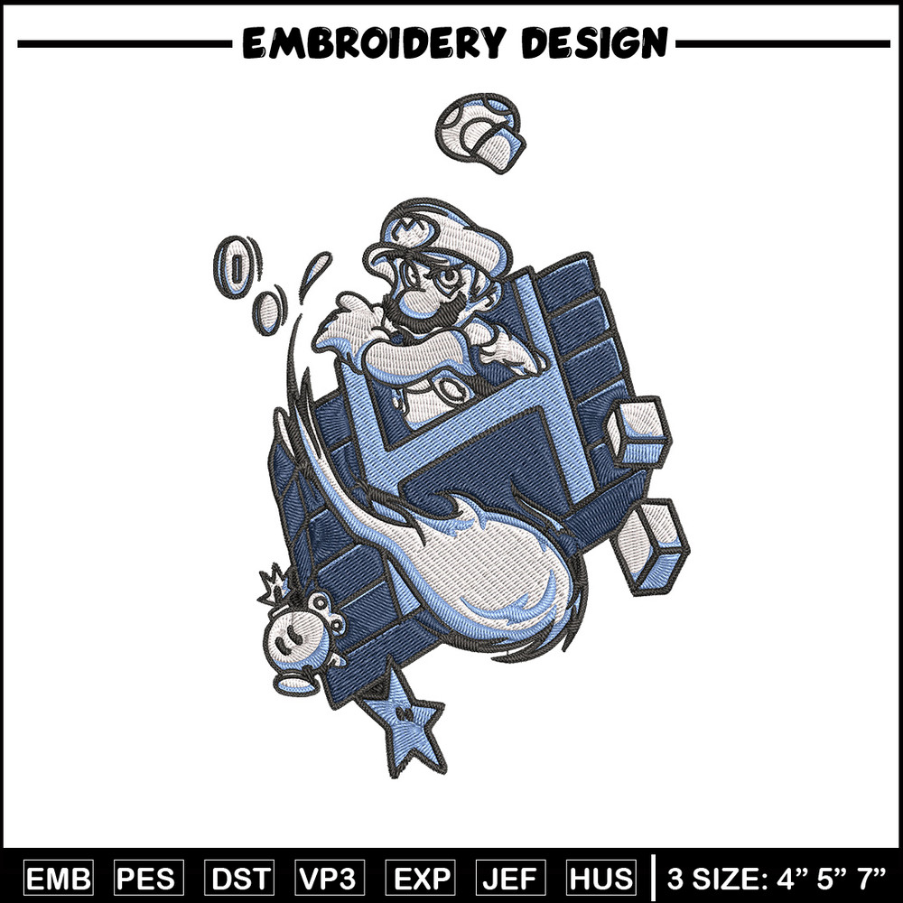 Mario poster Embroidery Design, Mario Embroidery, Embroidery File, Anime Embroidery, Anime shirt, Digital download.jpg