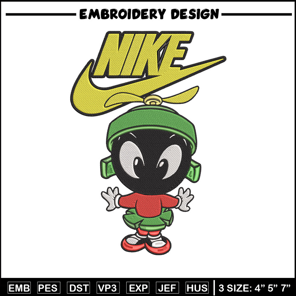 Marvin nike Embroidery Design, Marvin Embroidery, Embroidery File, Nike Embroidery, Anime shirt, Digital download.jpg