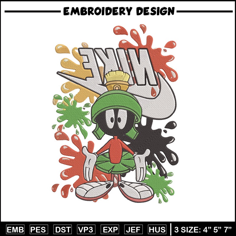 Marvin x nike Embroidery Design, Marvin Embroidery, Embroidery File, Anime Embroidery, Anime shirt, Digital download.jpg