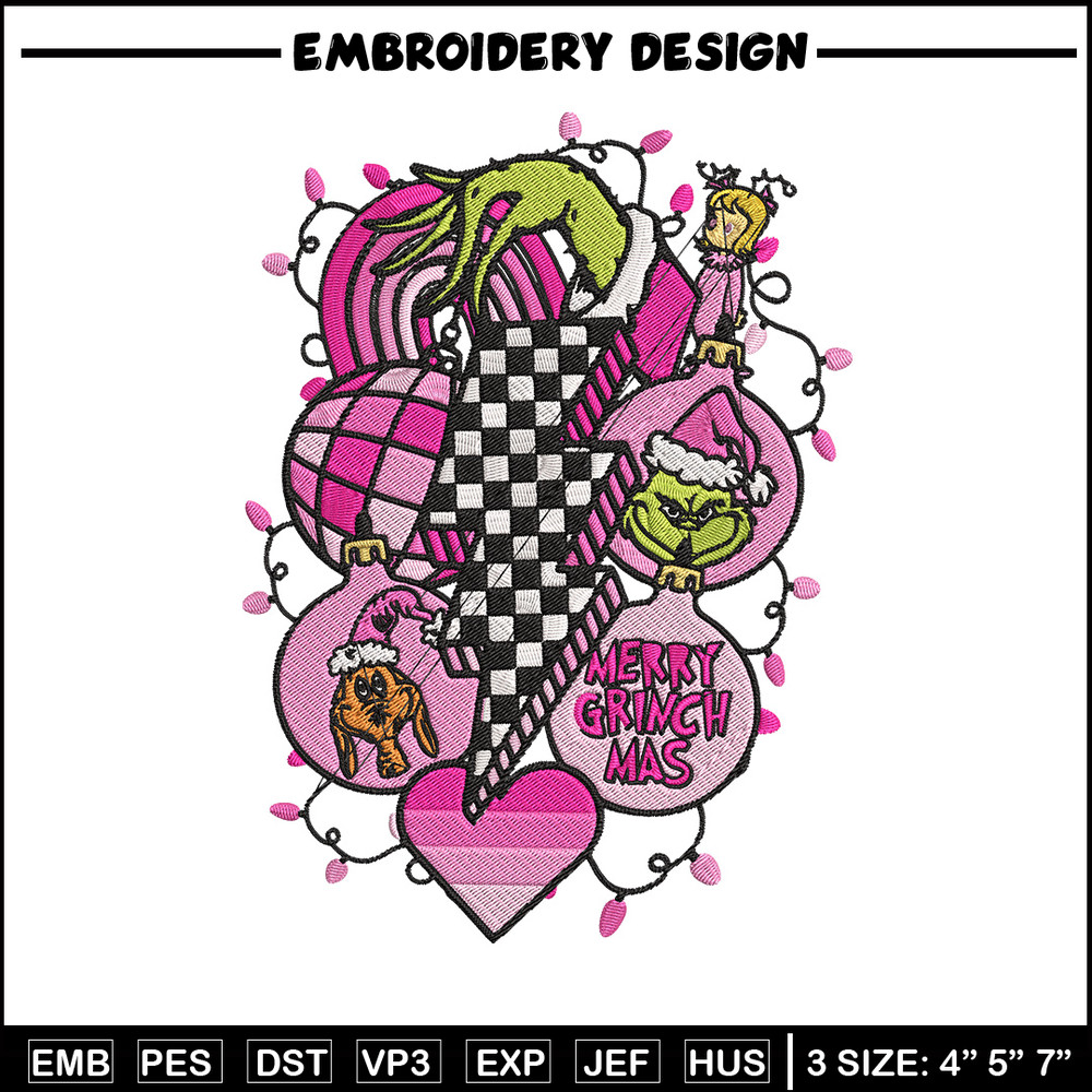 Merry grinchmas Embroidery Design, Grinch Embroidery, Embroidery File, Chrismas Embroidery, Anime shirt,Digital download.jpg