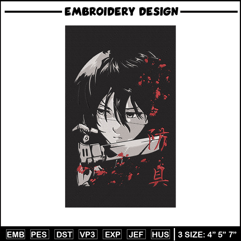 Mikasa poster Embroidery Design, Aot Embroidery, Embroidery File, Anime Embroidery, Anime shirt, Digital download.jpg