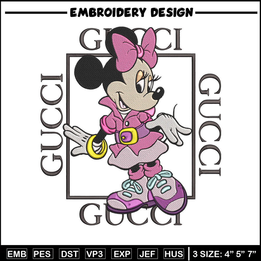 Minnie gucci Embroidery Design, Mickey Embroidery, Embroidery File, Gucci Embroidery, Anime shirt, Digital download.jpg