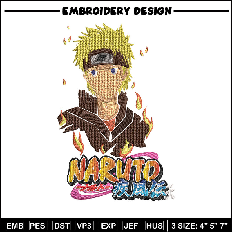Naruto Poster Embroidery Design, Naruto Embroidery, Embroidery File,Anime Embroidery, Anime shirt, Digital download.jpg