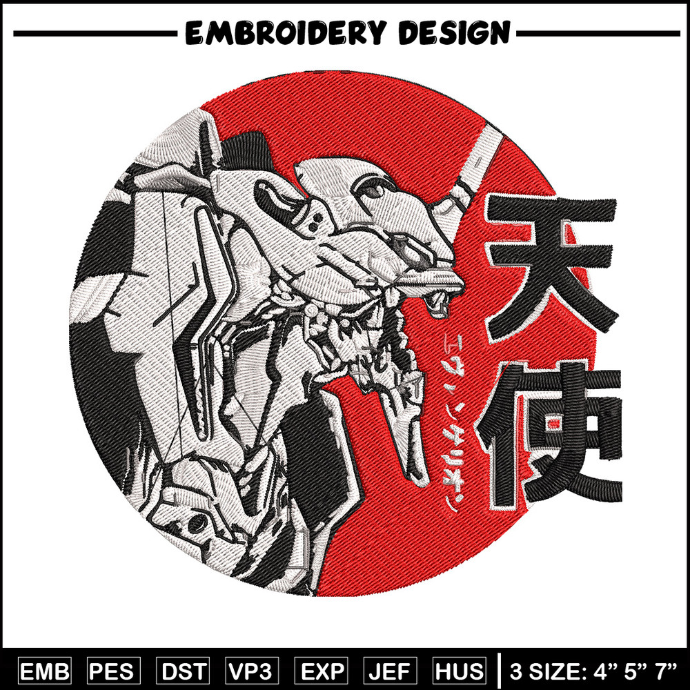 Neon Genesis Embroidery Design, Evangelion Embroidery, Embroidery File, Anime Embroidery, Anime shirt, Digital download.jpg