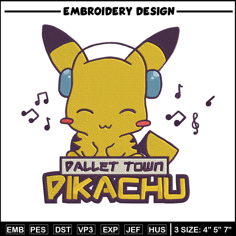 Pikachu cute Embroidery Design, Pokemon Embroidery, Embroidery File, Anime Embroidery, Anime shirt, Digital download.jpg