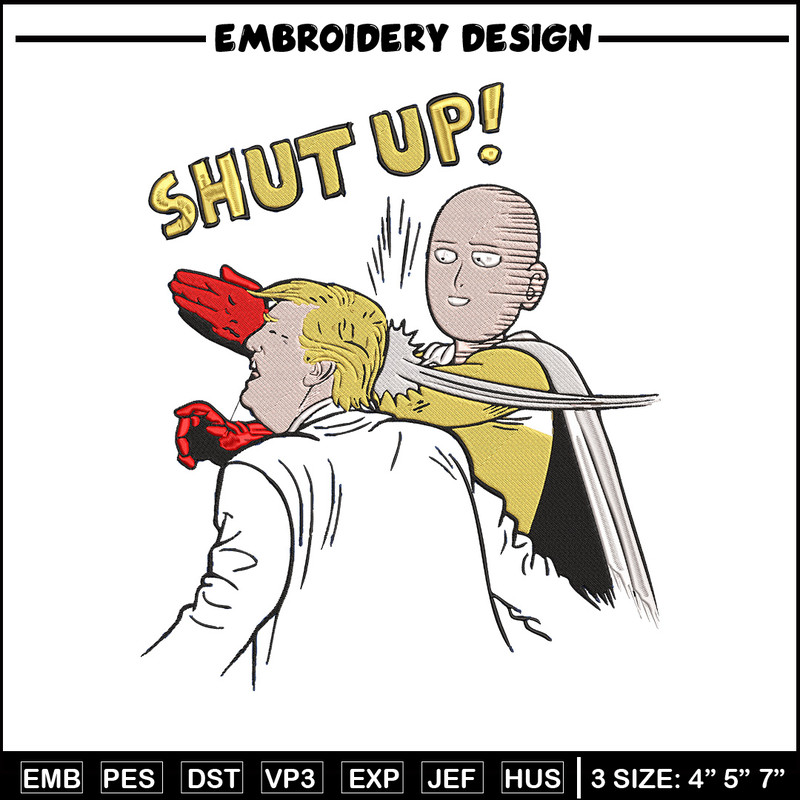 Saitama meme Embroidery Design, One punch man Embroidery, Embroidery File, Anime Embroidery,Anime shirt,Digital download.jpg