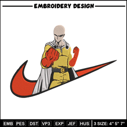 Saitama nike Embroidery Design, One punch man Embroidery, Embroidery File, Nike Embroidery,Anime shirt,Digital download