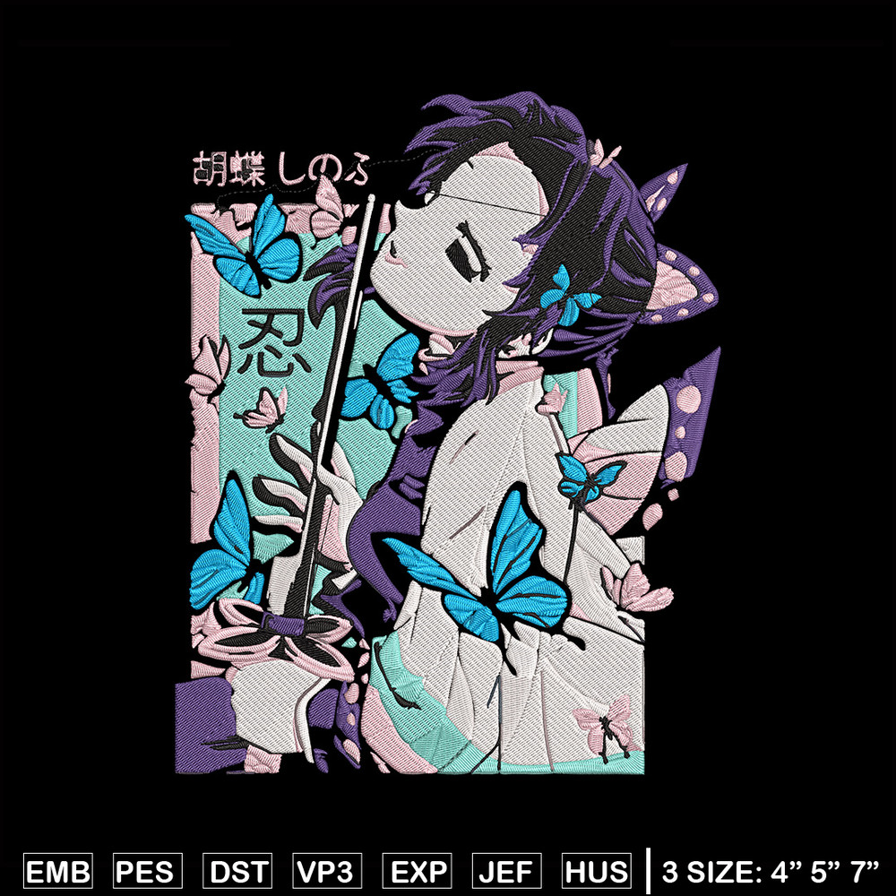 Shinobu poster Embroidery Design, Demon slayer Embroidery,Embroidery File, Anime Embroidery,Anime shirt,Digital download.jpg
