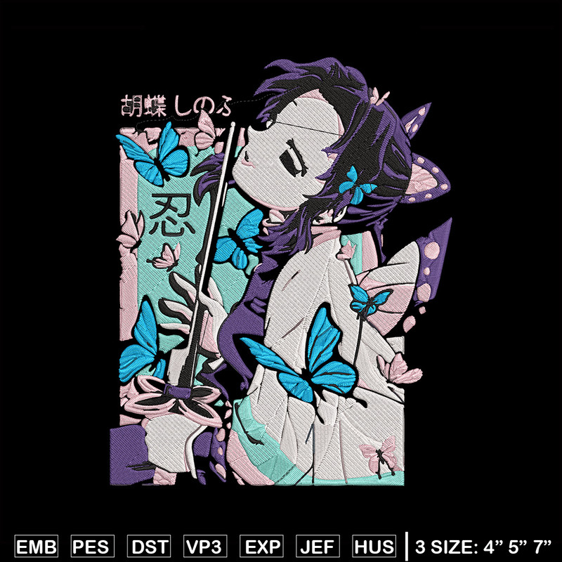 Shinobu poster Embroidery Design, Demon slayer Embroidery,Embroidery File, Anime Embroidery,Anime shirt,Digital download.jpg