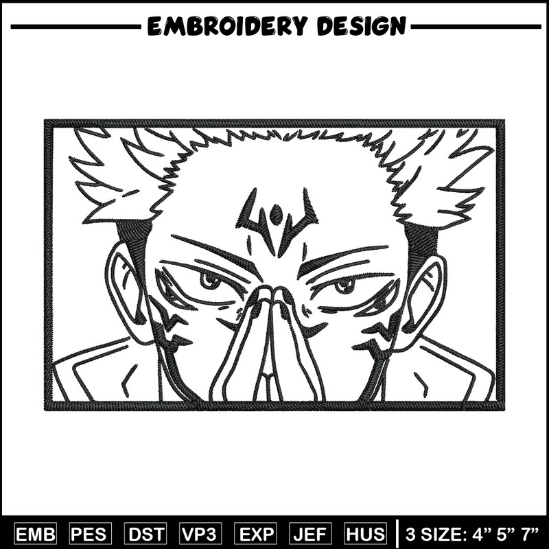 Sukuna box Embroidery Design, Jujutsu Embroidery, Embroidery File, Anime Embroidery, Anime shirt, Digital download.jpg