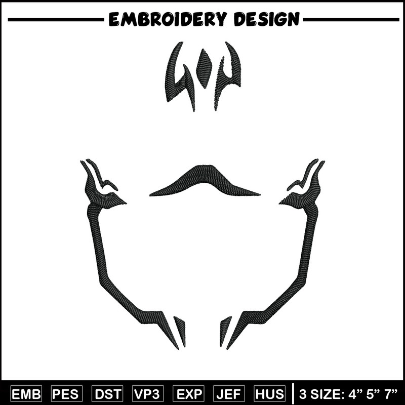 Sukuna Curses Embroidery Design, Jujutsu Embroidery, Embroidery File, Anime Embroidery, Anime shirt, Digital download.jpg