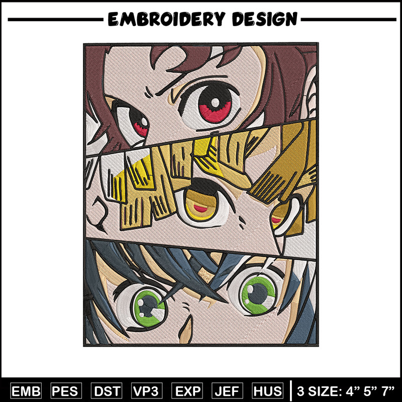Tanjiro friends poster Embroidery Design, Demon slayer Embroidery, Embroidery File, Anime Embroidery, Digital download.jpg