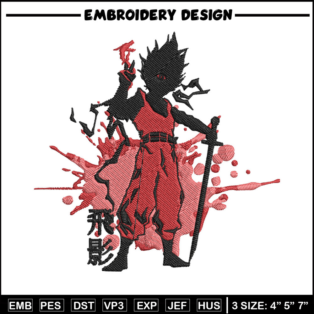 Tobikage Poster Embroidery Design, Tobikage Embroidery, Embroidery File, Anime Embroidery, Anime shirt, Digital download.jpg