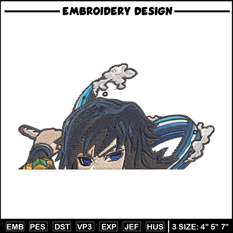 Tomioka Peeker Embroidery Design, Demon slayer Embroidery, Embroidery File, Anime Embroidery, Digital download.jpg