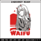 Waifu Zero Two Embroidery Design, Zero Two Embroidery, Embroidery File, Anime Embroidery, Anime shirt,Digital download..jpg