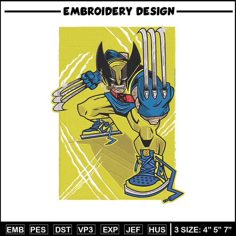 Wolverine poster Embroidery Design, DC comics Embroidery, Embroidery File, Anime Embroidery,Anime shirt,Digital download.jpg