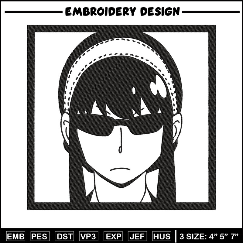 Yor forger Embroidery Design, Spy x family Embroidery, Embroidery File, Anime Embroidery, Anime shirt, Digital download.jpg