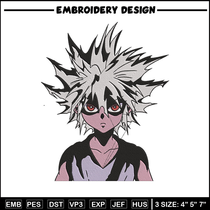 Zoldyck Killua Embroidery Design, Hxh Embroidery, Embroidery File, Anime Embroidery, Anime shirt, Digital download.jpg