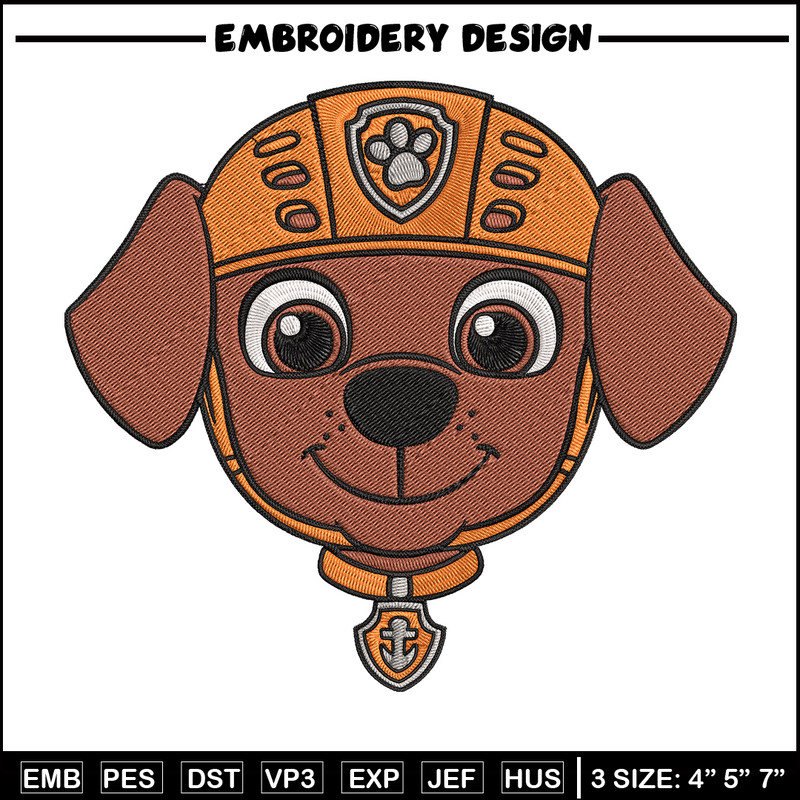 Zuma dog Embroidery Design, Paw Patrol Embroidery, Embroidery File, Anime Embroidery, Anime shirt, Digital download.jpg