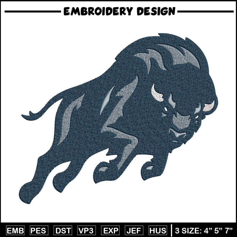 Bison Mascot embroidery design, College embroidery, Sport embroidery, logo sport embroidery, Embroidery design.jpg