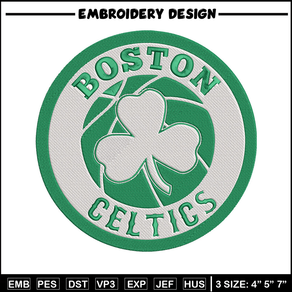 Boston Celtics logo embroidery design,NBA embroidery, Sport embroidery, Logo sport embroidery, Embroidery design.jpg