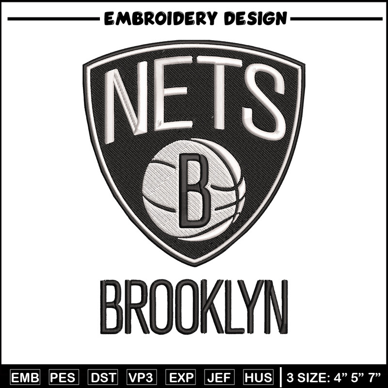 Brooklyn Nets logo embroidery design,NBA embroidery,Sport embroidery, Logo sport embroidery, Embroidery design..jpg