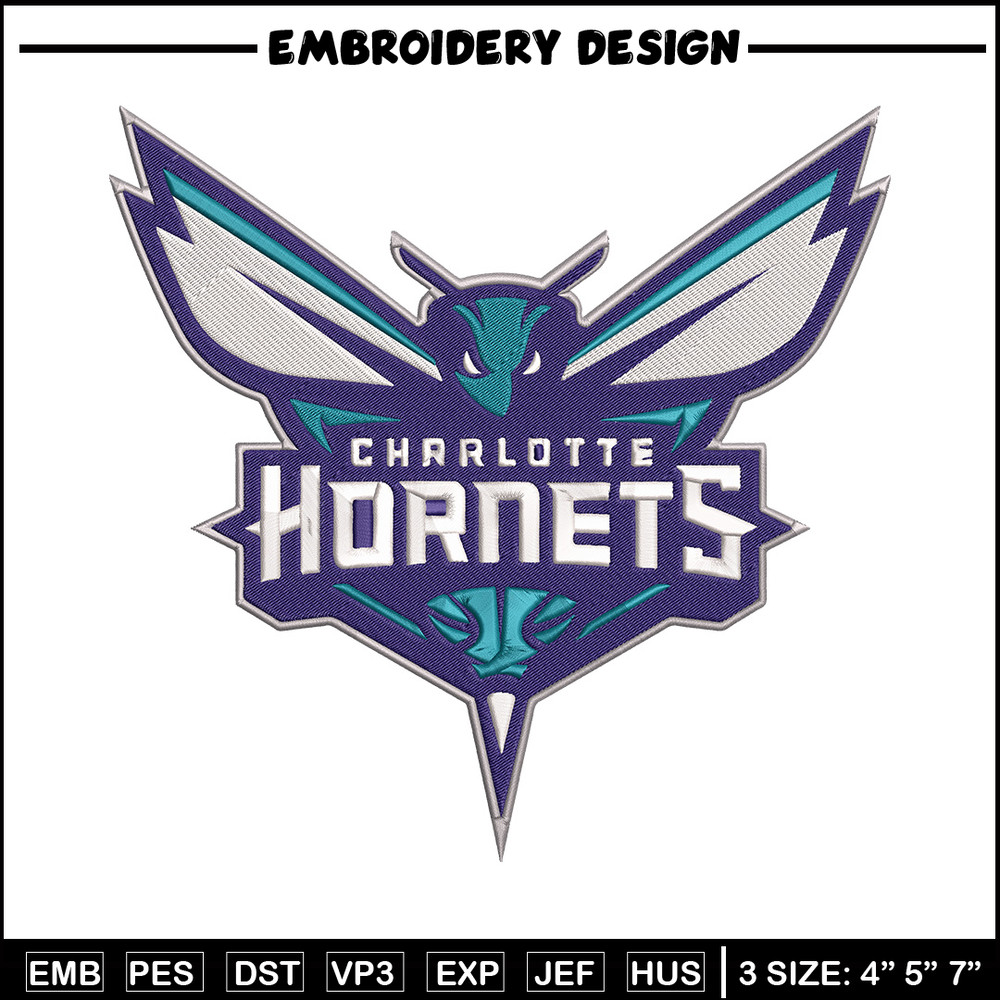 Charlotte Hornets logo embroidery design, NBA embroidery, Sport embroidery, Embroidery design,Logo sport embroidery.jpg
