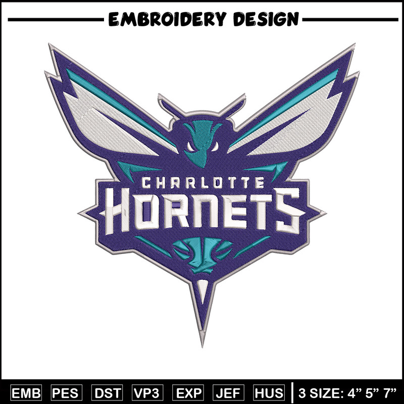 Charlotte Hornets logo embroidery design, NBA embroidery, Sport embroidery, Embroidery design,Logo sport embroidery.jpg