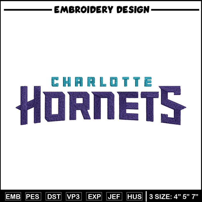 Charlotte Hornets logo embroidery design,NBA embroidery, Sport embroidery, Embroidery design,Logo sport embroidery.jpg