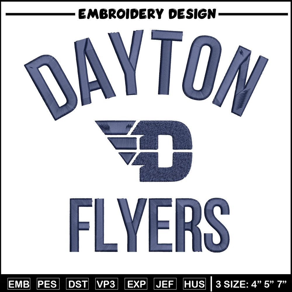 Dayton Flyers logo embroidery design, Basketball embroidery, Sport embroidery, logo sport embroidery, Embroidery design.jpg