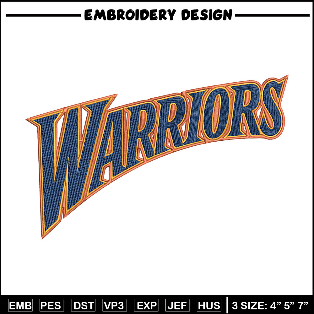 Golden State Warriors logo embroidery design, NBA embroidery, Sport embroidery, Embroidery design,Logo sport embroidery..jpg