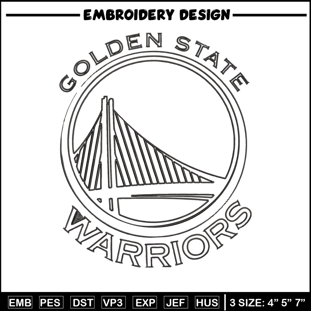 Golden State Warriors logo embroidery design, NBA embroidery, Sport embroidery, Embroidery design,Logo sport embroidery.jpg
