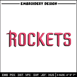 Houston Rockets logo embroidery design,NBA embroidery, Sport embroidery, Embroidery design, Logo sport embroidery