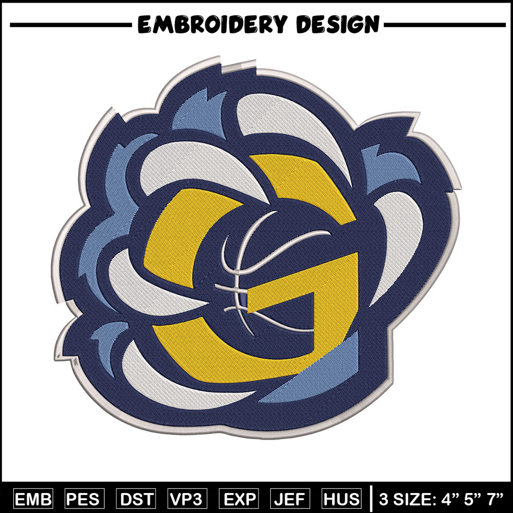 Memphis Grizzlies design embroidery design, NBA embroidery, Sport embroidery, Embroidery design,Logo sport embroidery.jpg