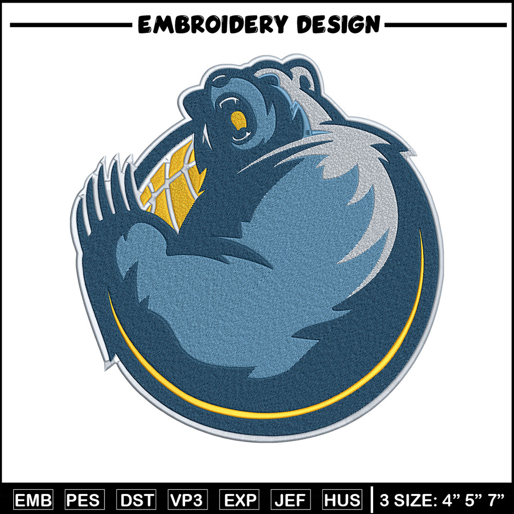 Memphis Grizzlies design embroidery design, NBA embroidery,Sport embroidery, Embroidery design,Logo sport embroidery..jpg