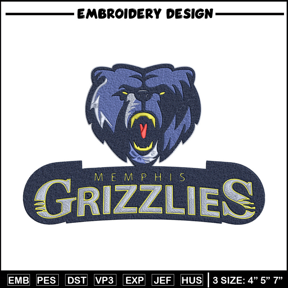 Memphis Grizzlies logo embroidery design, NBA embroidery, Sport embroidery,Embroidery design, Logo sport embroidery..jpg
