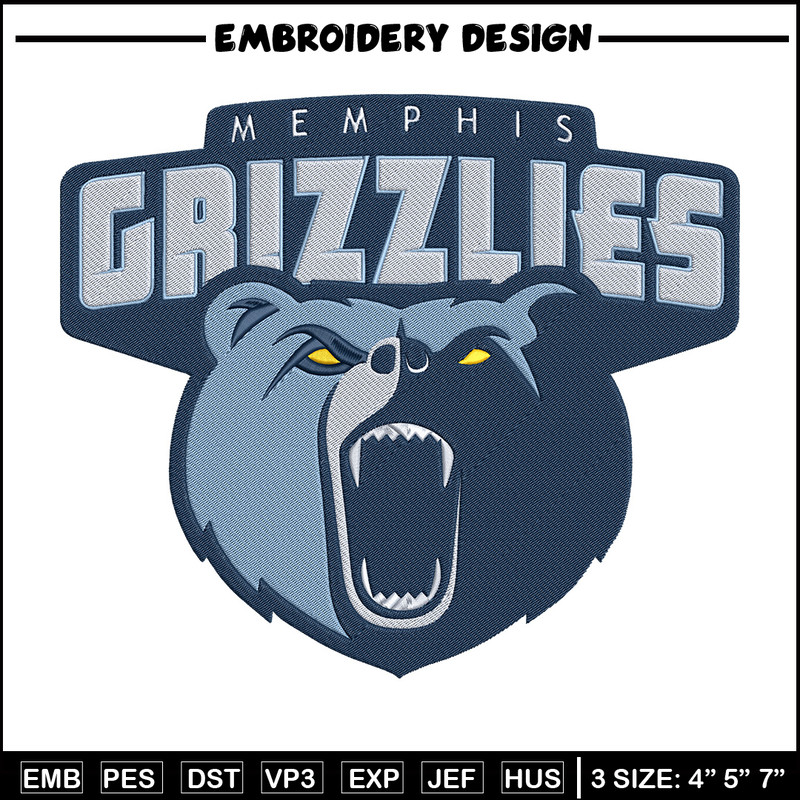 Memphis Grizzlies logo embroidery design, NBA embroidery, Sport embroidery,Embroidery design,Logo sport embroidery.jpg