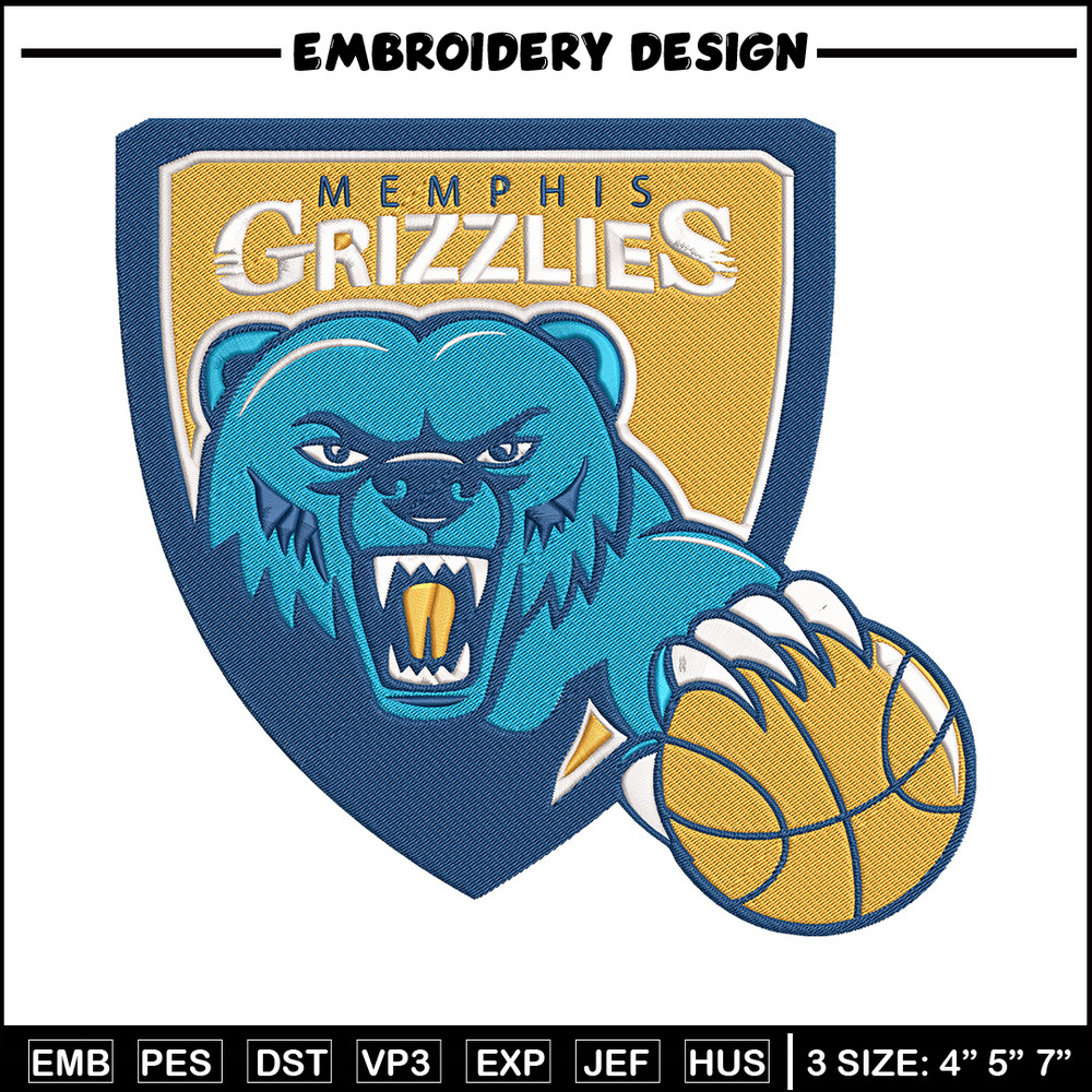 Memphis Grizzlies logo embroidery design, NBA embroidery,Sport embroidery, Embroidery design, Logo sport embroidery.jpg