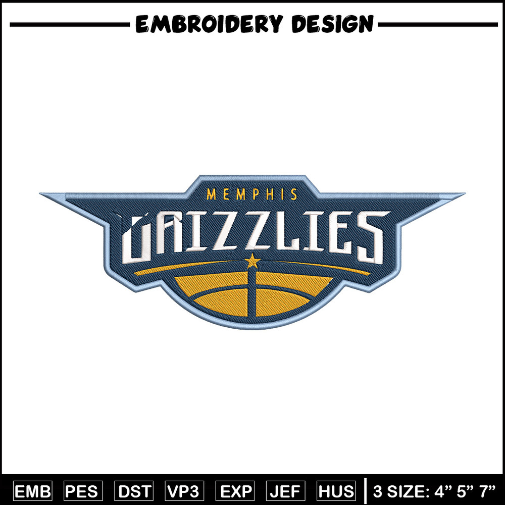 Memphis Grizzlies logo embroidery design, NBA embroidery,Sport embroidery, Embroidery design,Logo sport embroidery.jpg